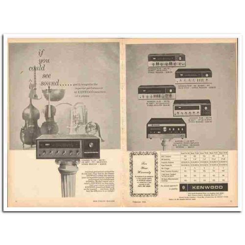 KENWOOD CORP 1968 TK-140 receiver Supreme 1 amp stereo vintage ad