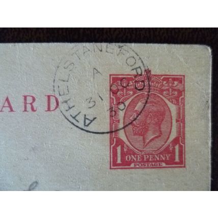 1930 GB KGV Stationery Postcard Cadzow Bridge Athelstaneford Camptown