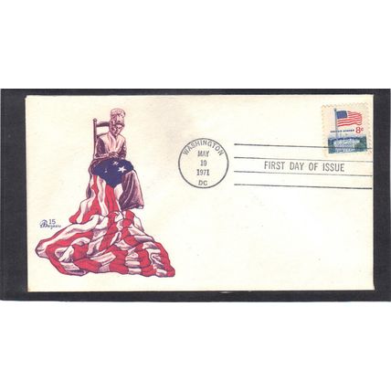 FDC Bazaar 1338F 8c Flag (Cachet-U/A) CV41069
