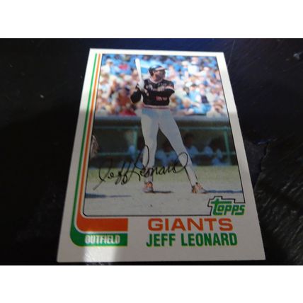 1982 Topps Card # 047 Jeff Leonard Excellent-Mint (6) San Francisco Giants