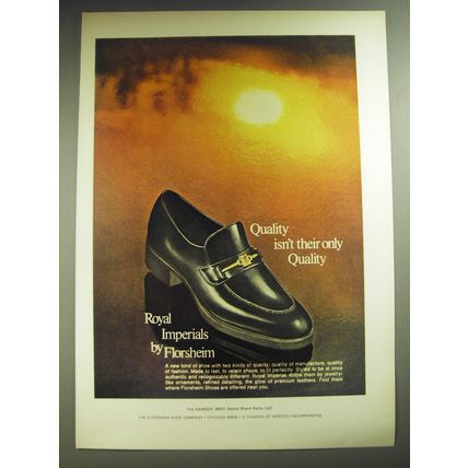 1974 Florsheim Royal Imperials Shoes Ad - Quality isn't their only Quality