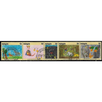 1971 SG 87/91 - fine used (o) - strip of 5