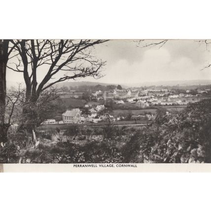Perranwell Aerial Cornwall Stunning Birds Eye Vintage Rare Postcard
