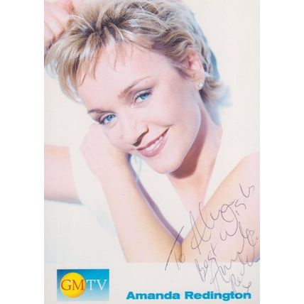 Amanda Redlington GMTV Morning Television Cast Card Hand Signed Photo
