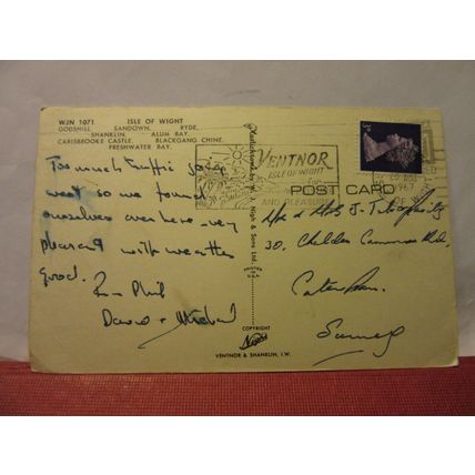 THE ISLE OF WIGHT multiview, .. used postcard by w.j.nigh 1967 postmark =