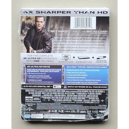 Best Buy Limited Edition Collectible Steelbook 4K Ultra HD Jason Bourne Movie