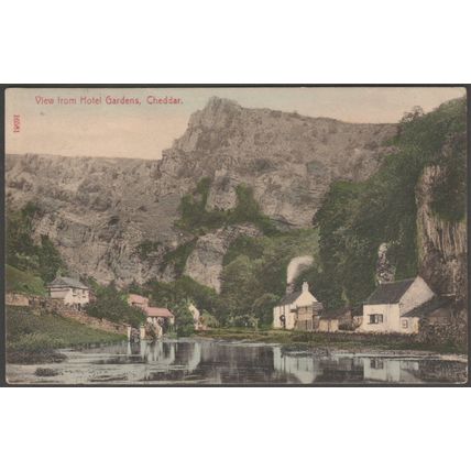 View From Hotel Gardens, Cheddar, Somerset, c.1910 - Stengel Postcard