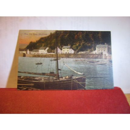 THE OLD QUAY, MINEHEAD, SOMERSET unused antique postcard =