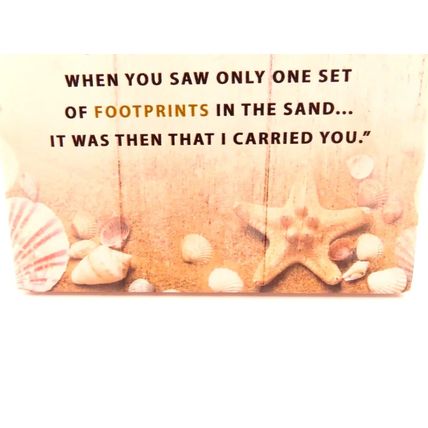 Footprints Prayer Plaque Wall & Standing with Gift Home Decor 14 CM Christian