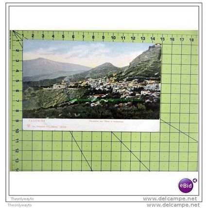 PANORAMA CON L'ETNA, TAORMINA, ITALY, Postcard