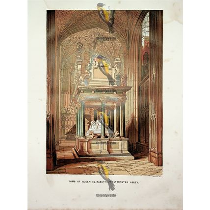Tomb Of Elizabeth I, Westminster Abbey, London, Book Illustration (Print), c1856