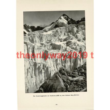 Ancohuma, Andes, Bolivia, Book Illustration (Print), 1935
