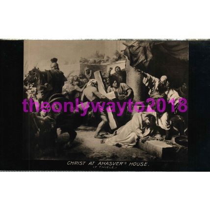 Christ at Ahasver's House, Thiele, Wildt & Kray Postcard 1900s