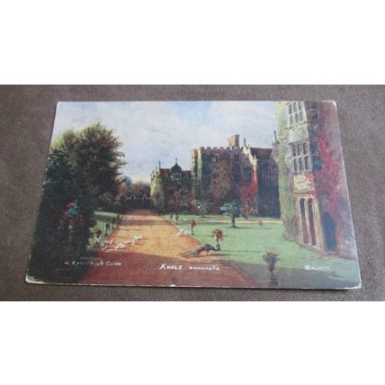 1910 fr J Salmon Postcard - Knole House, Sevenoaks Kent - Artist Essenhigh Corke