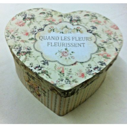 New Floral Paper Box In A Box - Love Heart Shaped - Valentine Day Gifts