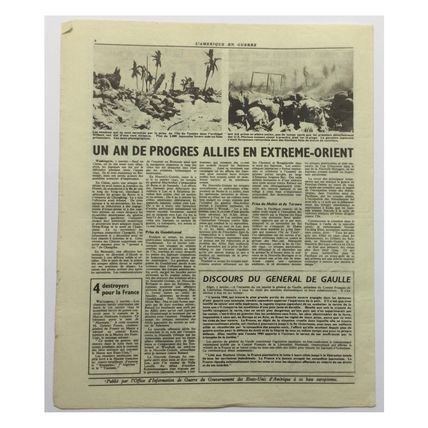 Original WW2 American Air Drop Propaganda Leaflet. - Code USF.81. - 1944.