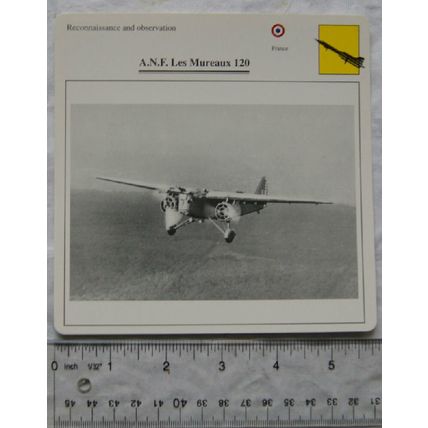 A.N.F. Les Mureaux 120 - France - Recon. & Observation - Collectors Club Card