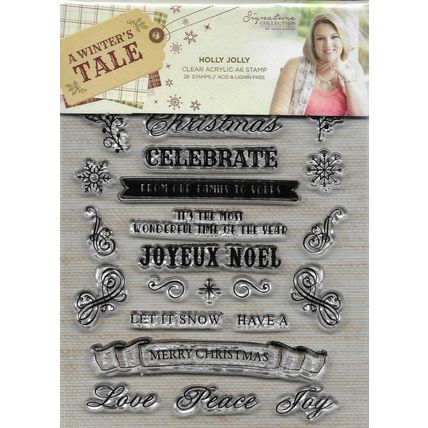 Crafter's Companion. Holly Jolly Clear Stamp Set. Stamping Cardmaking