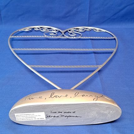 METAL HEART EARRING HOLDER Hanger Jewelry Stand Rack Display Live Love Laugh