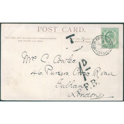 Cape Colony 1907 Ocean Post Office postcard to England per RMS Armadale Castle