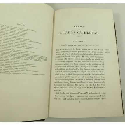 Antique Victorian Leather Book Annals St Pauls Cathedral 1868 Milman