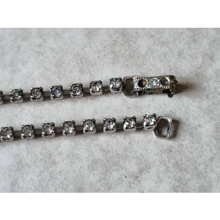 Rhinestone Cascade Necklace, Vintage Silver Tone Glamour, Cluster Pendant Drop