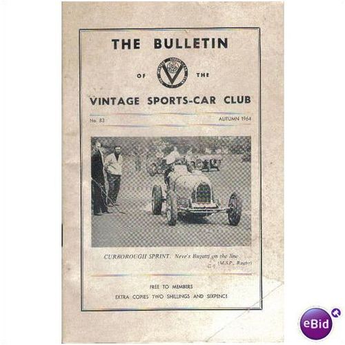 VINTAGE SPORTS CAR CLUB BULLETIN AUTUMN 1964 NO83