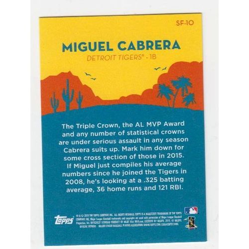 2015 Topps Spring Fever Miguel Cabrera card #SF-10 - Tigers