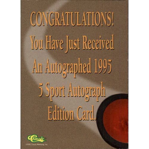 1995 Classic 5Sport Autographs Jan Hlavac #136