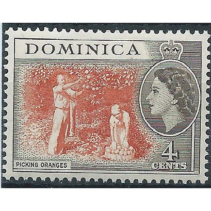 Dominica 1954 SG145 4c Brown-Orange & Sepia Mounted Mint . ..