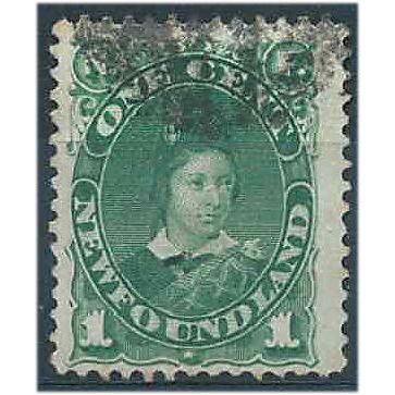 Newfgoundland 1887 SG50 1c Blue-Green Good/Fine Used . ...