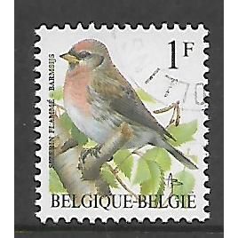 BELGIUM 1991 BIRDS 1F REDPOLL SIZER IN HUPPE SG 3074 FINE USED #4