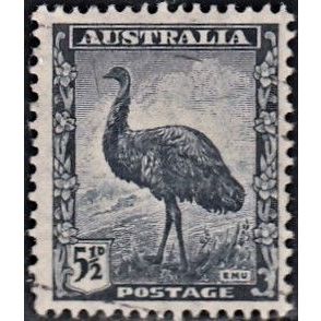 AUSTRALIA, 1942 5.5d Emu, SG 208 (Scott #196), used
