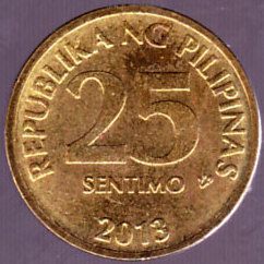 2013 Philippines 25 Sentimos Coin