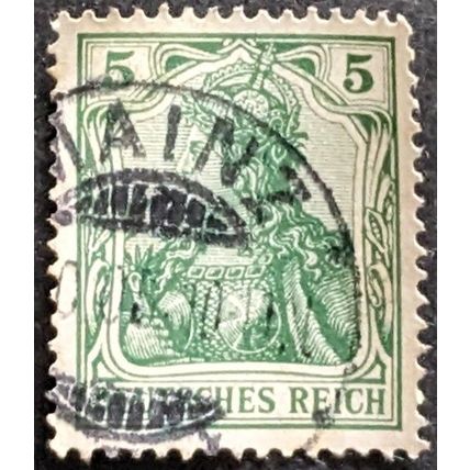 STAMP German Empire SG69 1902 5pfg Germania no wmk Used