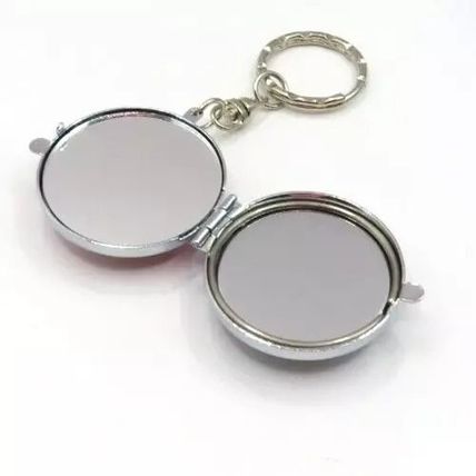 Black Cat Mini Compact Mirror Keyring 8.5 CM Gift Home Decor Feline Meow