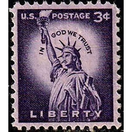 USA 1954 Liberty 3c Used Stamp
