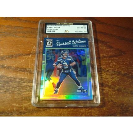 2016 Panini Donruss Optic, Graded Gem Mint 10, RUSSELL WILSON, Silver Prizm