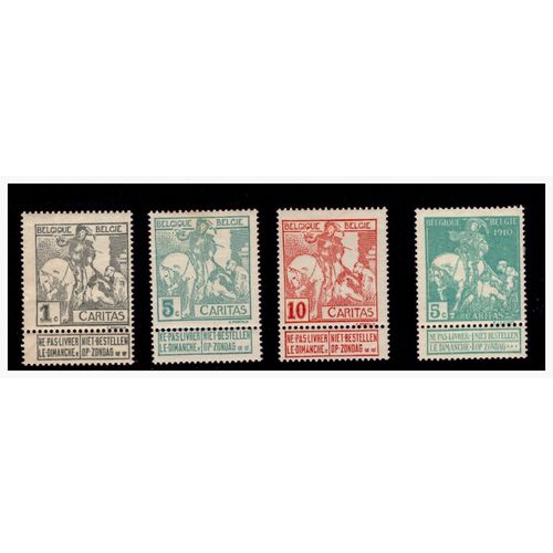 1910 Belgium Charity Stamps Various MH