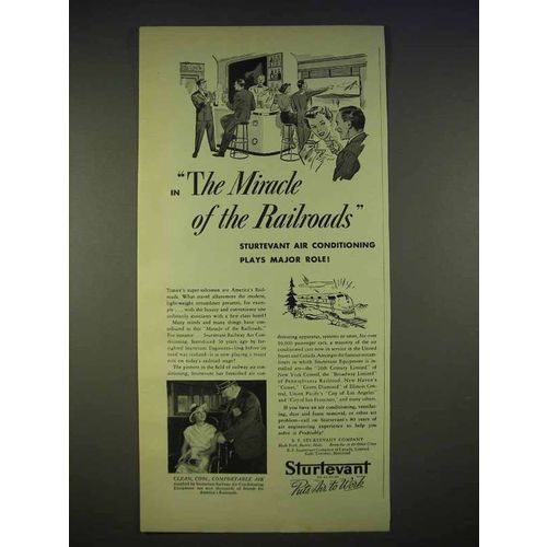 1940 Sturtevant Air Conditioning Ad - The Railroads