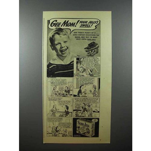 1940 Sure-Jell Pectin Ad - Gee Mom Your Jelly's Swell!