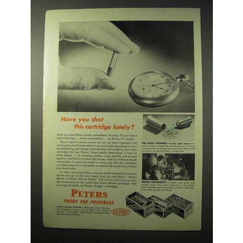 1950 Du Pont Peters Ammunition Ad - Have You Shot?