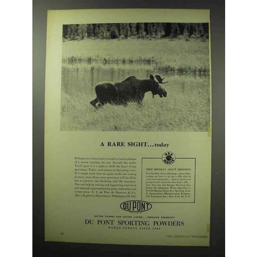1950 Du Pont Sporting Powders Ad - A Rare Sight