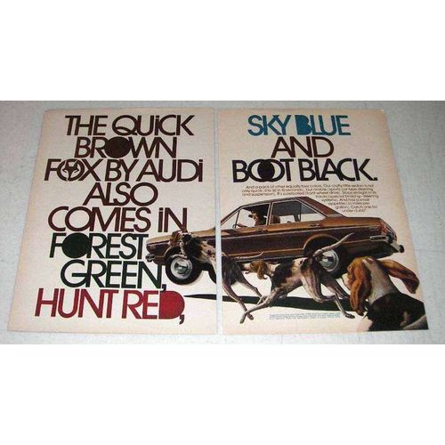 1973 Audi Fox Car Ad - The Quick Brown Fox