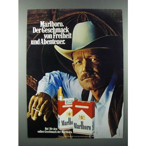 1977 Marlboro Cigarette Ad - In German