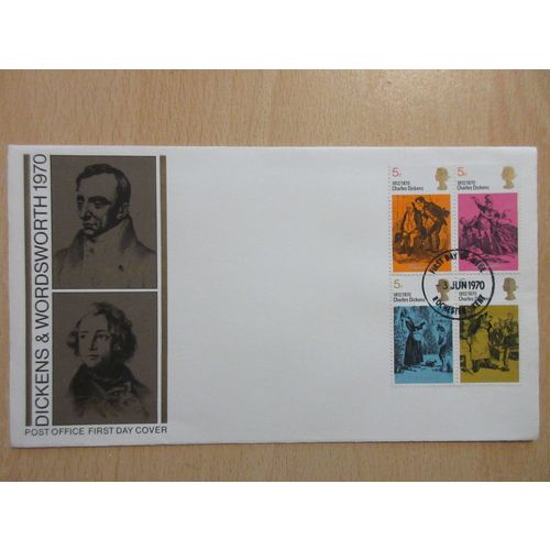 1970 Dickens FDC GPO Cover Rochester Postmark