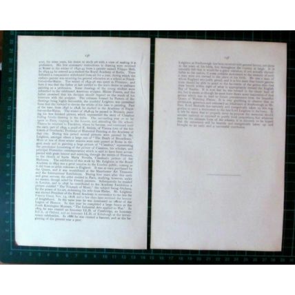 (6104) Sir Frederick Leighton Scarborough - 1901 Article