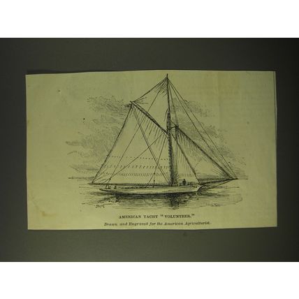 1887 Illustration by J Payne - American Yacht Volunteer