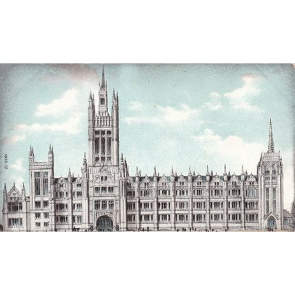 Marischal College Aberdeen Unknown Artist Postcard unused creased
