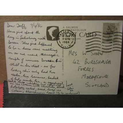 SALISBURY, MULTIVIEW used postcard by J Salmon 1984 postmark =